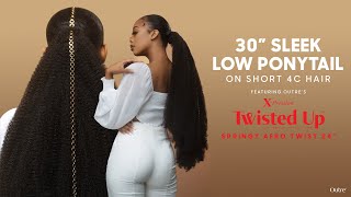 #Twistedup101 $15 Sleek 30” Ponytail On Short 4C Hair | X-Pression Twisted Up Springy Afro Twist