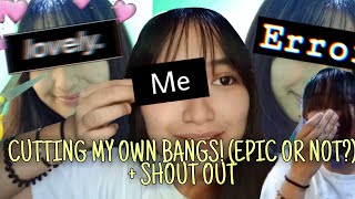 Cutting My Own Bangs! (Epic Fail Or Not?) + Shout Out | Karylle Heart Almenza