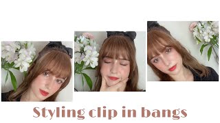Styling Clip In Bangs | Feshfen