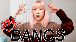 How I Style My Bangs With Only 25￠