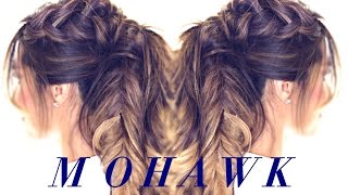 Mohawk Pony Braid Hairstyle | Cute Hairstyles For Medium Long Hair Tutorial