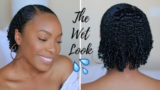 The Wet Look On Short Natural/Curly Hair | How To Make It Work For Thick Type 4 Hair!!