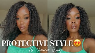 First Time Trying A V-Part Wig Install In 1 Minute? The Coolest Wig For Summer | Ft Unice Hair