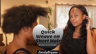 Easy Quick Weave On Short Hair | Unicehair | Lovelybryana