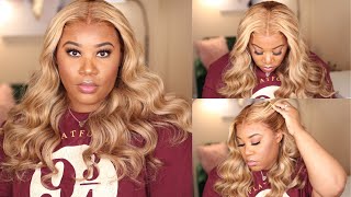 Blonde Bombshell | Preplucked, Precolored Highlight Wavy Lace Wig | Myfirstwig
