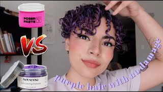 Mofajang Hair Wax On My Curly Pixie Cut - Dye Your Hair Purple With No Damage At Home Tutorial