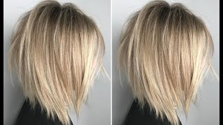 Perfect Layered Bob Haircut | How To Cut Layers, Cutting Techniques