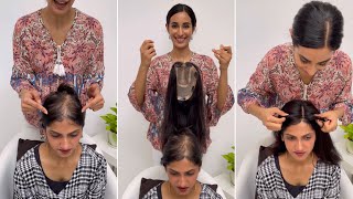 Silk Crown Hair Topper For Hair Thinning | Hair Thinning Solutions | Hair Extensions India  #Shorts