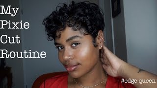 My Curly Pixie Cut Routine
