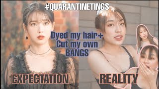 Trying To Dye My Hair & Do The Wispy Korean Bangs! Yay Or Nay? #Quarantinethings