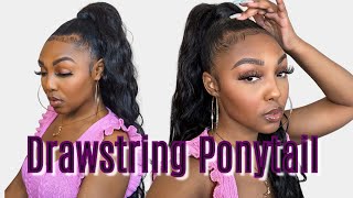 How To| High Genie Drawstring Ponytail