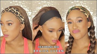 Throw On And Go | Synthetic Highlighted Headband Wig | Ft. Braidsqueen