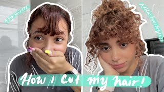 How I Cut My Curly Hair | Style Curly Hair, Fail At Bangs