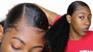 Sleekest "How To: Sleek Low Ponytail" Ever For Thick, Kinky Natural Hair!! | Ft. Curly Her