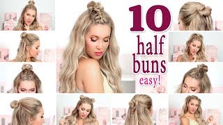 10 Messy Half Buns For Back To School, Everyday, Party ❤ Quick And Easy Hair Tutorial