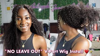 *No Leave Out* V-Part Wig Install | How To Style A V-Part Wig ♥️ | Ft. Unice Hair