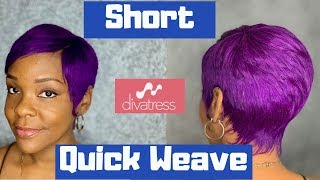 Milkyway 27 Piece From Divatress | Short Quick Weave | Milky Way Hair Review