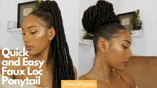 Simple And Quick Faux Loc Ponytail | Lovelybryana