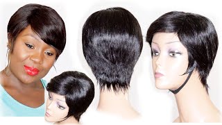 Full Sew In No Closure No Frontal Pixie Cut Wig | How To Make A Bowl Cut Wig
