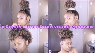 Howto Style A Drawstring Ponytail On Natural Hair | Bad Hair Day Hairstyles Ft. Darling Usa
