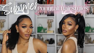 Easy And Cute Summer Ponytail Hairstyles Ft Unice Hair