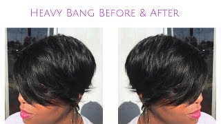 How To | Heavy Bang | Short Hair | Tutorial |Hair  Extensions  |  Dallas