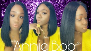 Outre Annie Bob 12Inch Pre Plucked Hd Transparent Lace Front Wig (Annie Bob) | Slayed By Sweetie
