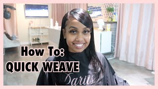 How To: Side Part Quick Weave || Quick & Easy Hairstyle