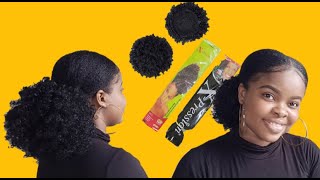 How To Make Afro Drawstring Ponytail With Kanekalon Braiding Hair