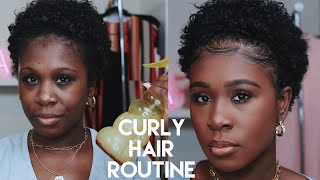 Black Girl Curly Hair Routine | Pixie Cut Hairstyle | Alexis Omiwade