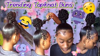 How To: Top Knotbun W Braiding Hair | Nubian Knots/Twists Hairstyle Ft. #Ulahair