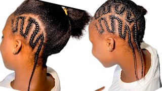 How To: Step By Step Zigzag Cornrow/ Cornrow Protective Style For Kids