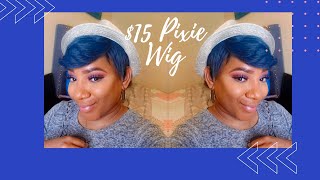 Pixie Cut Wig|Motown Tress Go Girl Zara Show & Style| $15 Wig|Fb1B Bluegray