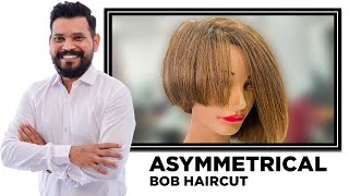 Asymmetrical Bob Haircut | Asymmetrical Bob Haircut Tutorial | Advance Bob Haircut