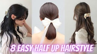 8 Easy Korean Half Up Hairstyle