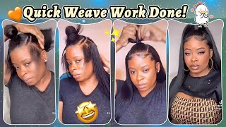 How To: Naturally Quick Weave W/ No Leave Out For Half Up Half Down Styles | Versatile Technique