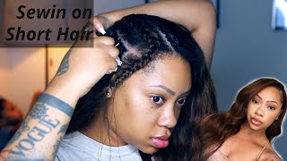 Changing My Look! Sewin Hair Extensions | Over My Short Hair!
