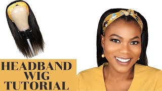 How To Make Headband Wig Tutorial | Using Straight Hair On Sewing Machine | Diy Headband Wig