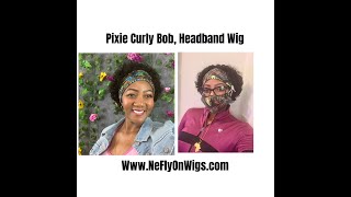 Review Neflyonwigs / Pixie Curly Bob Headband Wig | #Orbitstephanie
