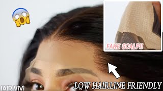 Customized Low Hairline Lace Wig Install! Beginner Fake Scalp Wig|Hairvivi | Rochelle Clarke