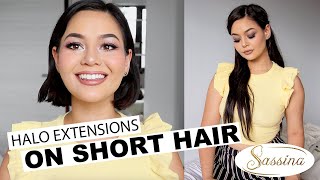 How To: Halo Extensions On Short Hair (Sassina Hair)