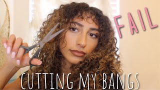 Cutting My Own Bangs! (Curly Hair) *Fail*