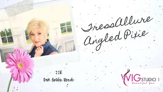 Tressallure Angled Pixie Wig Review | 22R Dark Golden Blonde | Crazy Wig Lady