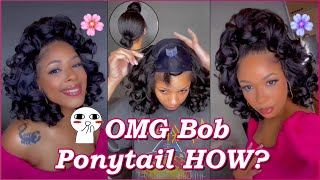 Diy Quick Weave Halfuphalfdown! Short Bob Hairstyle + Bombshell Curls Ft. #Ulahair