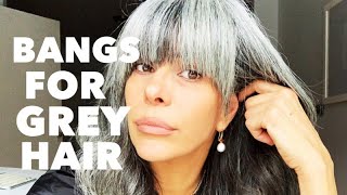 #Grayhair How To Wear Bangs With Gray Hair | Elisa Berrini Gómez