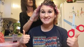 Cutting My Bangs & Dying My Hair Purple! Fail!