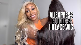34 Inch Glueless Hd Lace Wig | 13X6 Lace Frontal Aliexpress Wig | Wowangel Wig Unboxing & Review