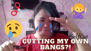 I Try Cutting My Own Bangs (Fail Or Not?) | #Selfcut | Mikaaay Ella