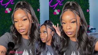 Detailed Melted Frontal Wig Install Yaki Straight Hd Lace Ft. Wowafrican