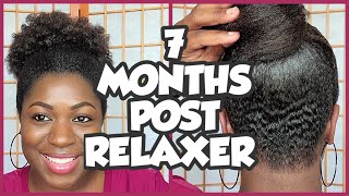 Can I Still Do A Ponytail At 7 Months Post Relaxer On Transitioning Hair?? Let'S See  (Afro Puf